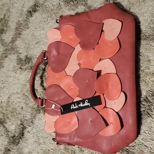 Pink Haley Vegan Leather Pink and Red Valentines Heart Purse NEW WITH TAGS